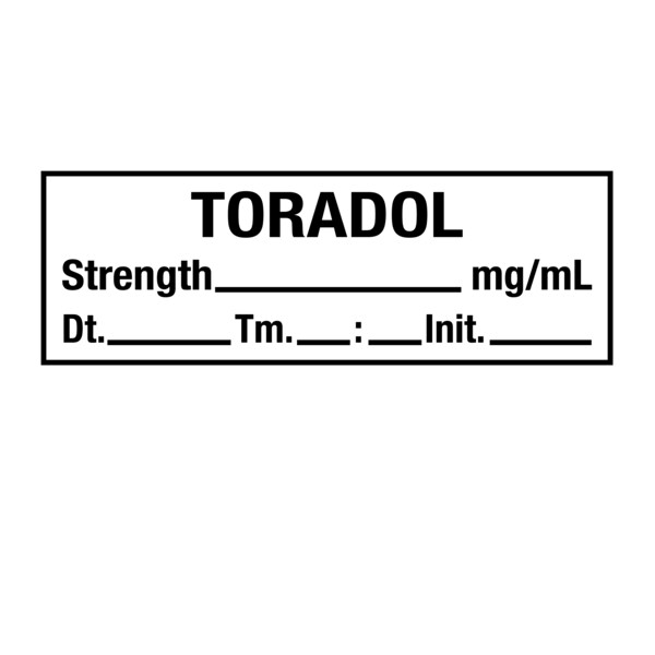 Tape, Toradol 1/2 x 500 White w/Black, PK6